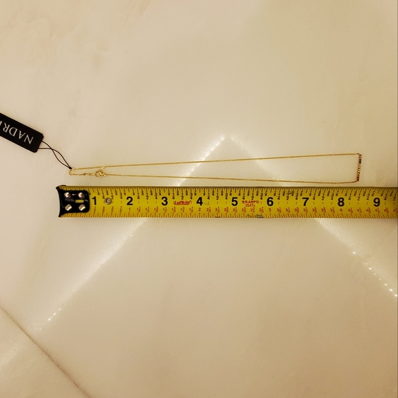 Nadri Rainbow CZ Bar Pendant Necklace, Multi-color, Gold-tone, NWT, LGBTQ+ - Picture 5 of 6